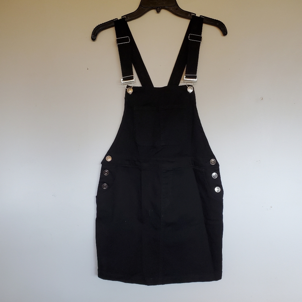Hot Topic black overalls mini dress